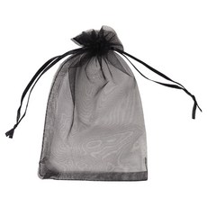 Mona Home 歐根紗多用途網紗袋 中, 絲滑黑, 50個