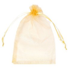 Mona Home 歐根紗多用途網紗束口袋 小, 50個, 閃亮金