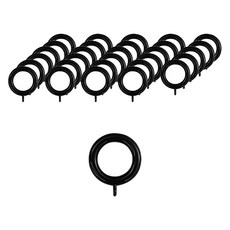 더원홈데코 커튼봉용 커텐링 25mm, 블랙, 30개