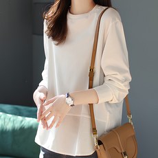 ATTERLIC 女性純色大尺碼寬鬆T恤式上衣 10060