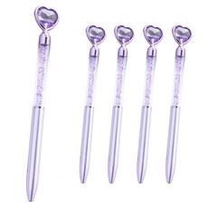 微笑流暢書寫禮物原子筆, 5個, 愛心洋紅