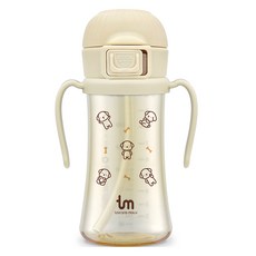 토비앤몰리 유아용 PPSU 원터치락 빨대컵, 280ml, 1개, 토비바닐라