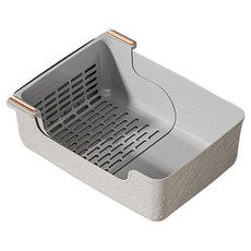 REDPUPPY 簡易篩網型貓砂盆, 牛奶灰色, 1個