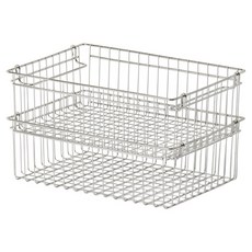 maisondecommema Casa不鏽鋼籃子, 銀, 2個