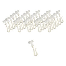 THE ONE HOME DECO 醫院窗簾軌道滑輪 20入組 2.4 x 4.1 cm, 白色, 2套
