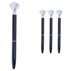 微笑流暢書寫禮物原子筆, 4個, 寶石銀黑