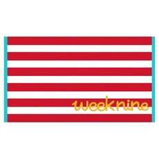 WEEK9 Line 海灘巾, 紅色, 1個