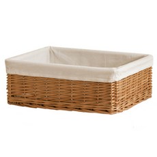 따봉오빠 감성 휴대용 캠핑 라탄 수납 바구니 중형 JNHA1699, 브라운, 1개, 1단