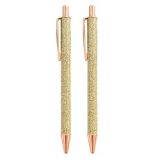 微笑流暢書寫禮物原子筆, 2個, 珠光金