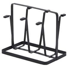 스텐 주방 물빠짐 컵 정리 거치대 6구, 블랙, 1개