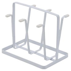 스텐 주방 물빠짐 컵 정리 거치대 6구, 화이트, 1개