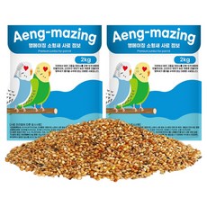 앵메이징 소형새 점보 사료, 2kg, 2개