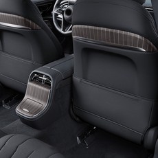 Car Ever 賓士相容 縫隙收納防踢墊 防踢保護套 E-Class 24年後車型 W214 駕駛座 + 副駕駛座 半版豪華版套組, 1套, 貴族黑