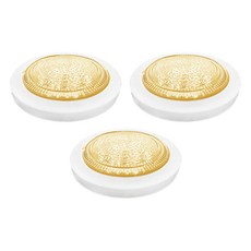 LED 방습 원형 직부등 15W, 화이트 + 전구색, 3개