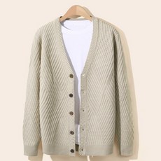 M.N.C 男女通用 大尺碼 斜紋菱格開襟衫 MDCD149JS