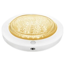 LED防潮圓形感應燈 15W, 1個, 白色 + 黃光