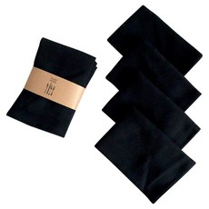 快速吸收純棉廚房抹布, 5個, 黑色