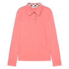 닥스 여성용 체크 배색 긴팔 카라 티셔츠 DLTS5BE11