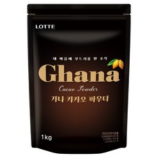LOTTE 樂天 Ghana 加納 可可粉, 1kg, 1個, 1入