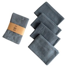 흡수가 빠른 순면 주방 행주, 짙은회색, 5개