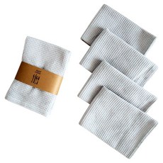 흡수가 빠른 순면 주방 행주, 밝은회색, 5개