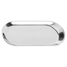 金屬橢圓托盤(飾品盤) 銀色, 22.8 x 9.5cm