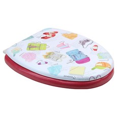 투투파파 에오스 쿠션 소프트 변기 커버 O형, 레드, 1개