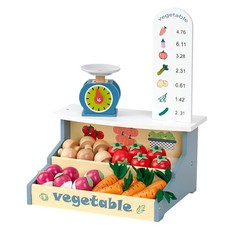 Kes.B 遊戲原木超市蔬菜遊戲台套組, 1套, 混合顏色