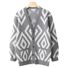 M.N.C 男士大尺碼菱格口袋Y領開襟衫 MDCD154JS