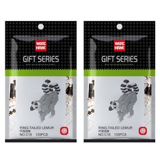 와이즈호크 나노블럭 여우원숭이 C16wh, 혼합색상, 2개