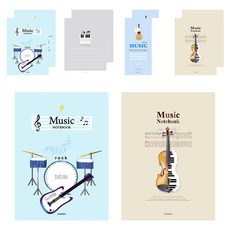 PENPIA 1000 中高等音樂裝訂筆記本, 10個, 隨機出貨