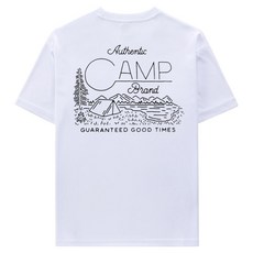 MCT 男女通用機能性涼感透氣排汗露營涼爽短袖T恤, 白色