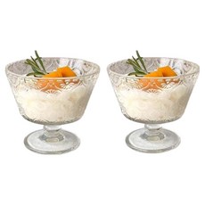 디저트 푸딩 아이스크림 유리잔 255ml, 3번디자인, 2개