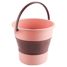 조인메이드 휴대용 폴드 버킷 접이식 세차 겸 다용도 양동이, 핑크, 4.6L