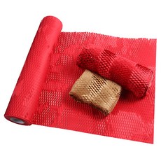 Sevenzip 紙質緩衝材 氣泡牛皮包裝紙 30cm x 30m, 紅色, 1個