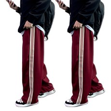 콘피아르 남성용 사이드 테잎 트랙 와이드 트레이닝 팬츠 TC9520 2p