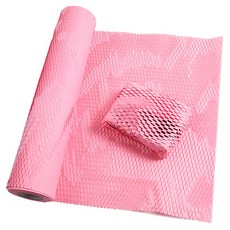 Sevenzip 紙質緩衝材 蜂巢牛皮紙包裝紙 38cm x 50m, 1個, 粉紅色