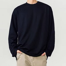 와이티클로젯 소프트 리버플 베이직 무지 라운드 긴팔티