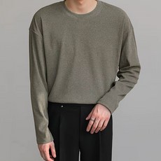 와이티클로젯 소프트 리버플 베이직 무지 라운드 긴팔티