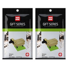 와이즈호크 양 나노블럭 B39wh, 혼합색상, 2개