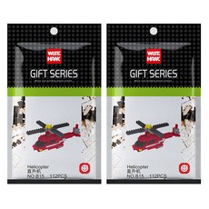 와이즈호크 소방헬기 나노블럭 B15wh, 혼합색상, 2개