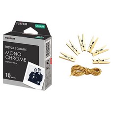 Instax 方形黑白底片 10張 + 照片線夾組, 1套, 單一商品