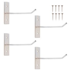 철물대장 벽걸이 후크 사각 100mm, 4개, 실버