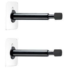 Beiru 免鑽孔彈簧門擋 門檔 黑色, 2個