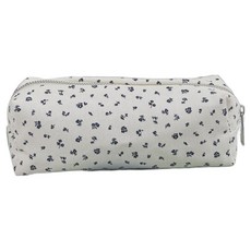 Ollum 小碎花帆布筆袋, 1個, 海軍藍