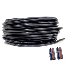 One Stop 裁切 VCTF 電線 0.75SQ 2C 黑色 20m + 槓桿式連接器 2p 套組, 1套