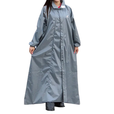 Moto cap 鈦鴻 M303 內斜開式加大擋水片雨衣, 灰色