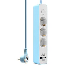 러그 C타입 USB 멀티탭 3구 KF-GS-03KUPD20-B-1.5, 1개, 3m, 블루