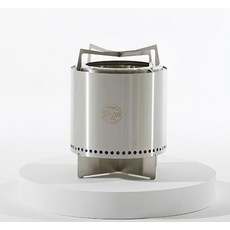 이츠라이프 로켓 우드 스토브 특대형 이중연소 솔로스토브 불멍 화로대 바베큐용, 실버, 1개