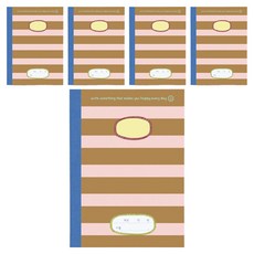 헬로우모리스 레나 줄노트 고학년, 혼합색상, 5개